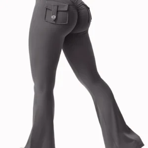 2024 Newest Women Wide Leg High Stretch Yoga Leggings Naked Feeling Compression Fitness Workwear with pockets Yoga Pant ﻿