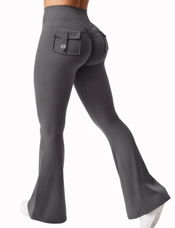 2024 Newest Women Wide Leg High Stretch Yoga Leggings Naked Feeling Compression Fitness Workwear with pockets Yoga Pant ﻿ - Image 3