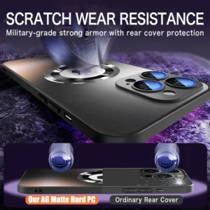 Luxury Matte Magnetic For Magsafe Case For iPhone 16 15 Pro Max 14 13 12 11 Camera Protection Shockproof Wireless Charging Cover