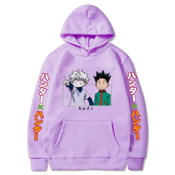 Hunter X Hunter Japan Anime Men Women Hoodies Harajuku Gon Killua Print Plus Size Sweatshirt Unisex Autumn Winter Streetwear - Image 5
