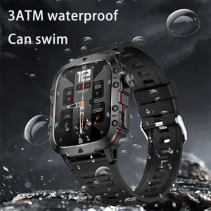Rugged Military GPS Smart Watch Men AMOLED 1.96"HD Health Monitor Bluetooth Call Waterproof Outdoor Sports SmartWatch