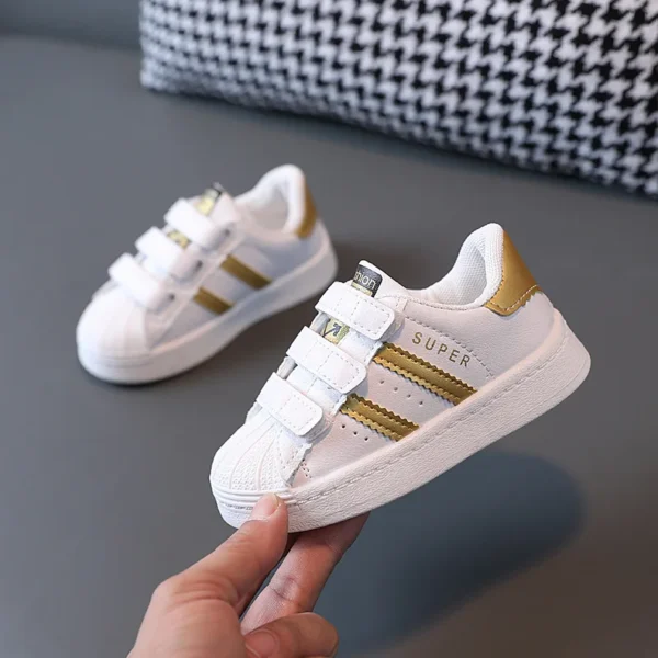 Children's Sneakers Kids Fashion Design White Non-slip Casual Shoes Boys Girls Hook Breathable Sneakers Toddler Outdoor Shoes - Image 4