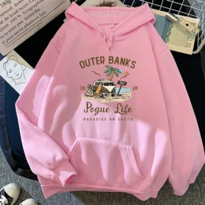 Fashion Retro Hoodie Women Harajuku Aesthetic Vintage Graphic Pogue Life Hoodies Unisex John B JJ Maybank Pullovers Sweatshirts