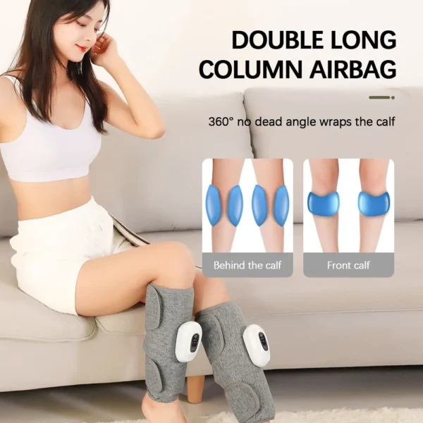 Portable Air Compression Leg Calf Massager Household Hot Compress Muscle Relaxation Promote Blood Circulation Relief Health Care - Image 2
