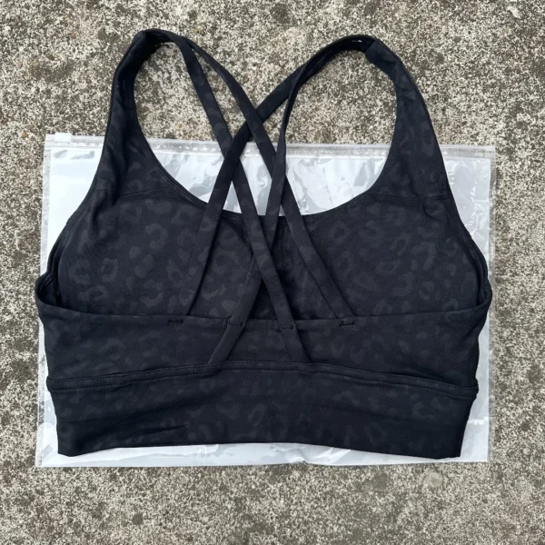 Solid Color Soft Cross Back Women Fitness Bra Tights Yoga Vest High Strength Shockproof Gym Sports Top Push Up With Chest Pad - Image 5