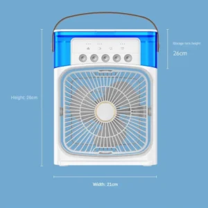 Portable Humidifier Fan AIr Conditioner Household Small Air Cooler Hydrocooling Portable Air Adjustment For Office 3 Speed Fan