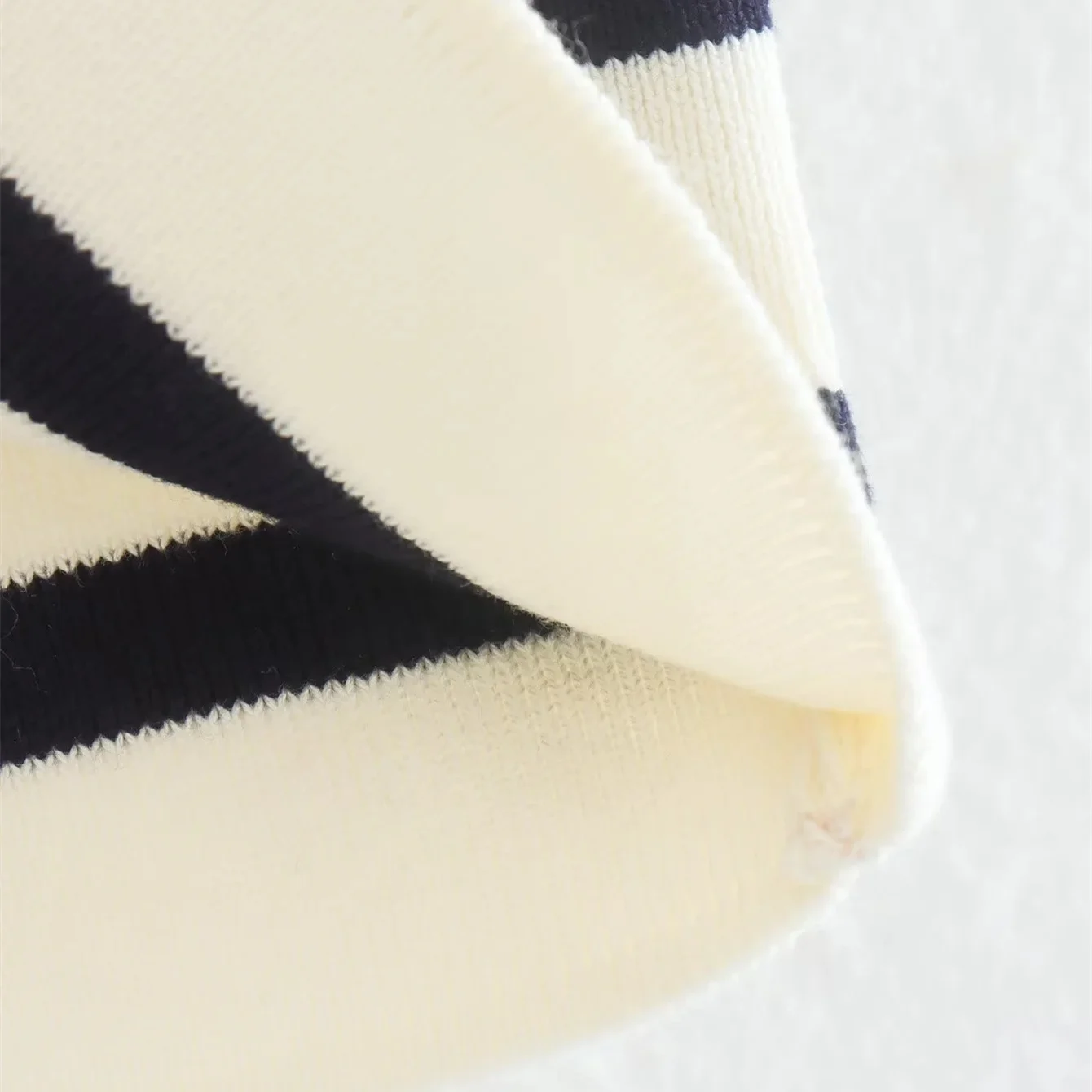 Women Fashion Basic Cropped Striped Knitted Top Short Sleeve O-Neck Summer for Casual Female Pullover Sweater Chic Tops - Image 6