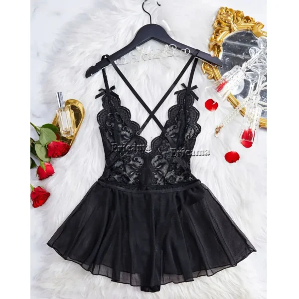 Sexy Lingerie Woman Lace Transparent Underwear Brief Sets Delicate Bra Kit Push Up Breves Sets Thin Sexy Erotic Bras Bodysuit - Image 2