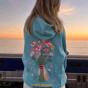 Fashion Print Hoodies Women Autumn Winter Long Sleeve Pullover Tops Hooded Sweatshirts Streetwear Casual Female Loose Clothes