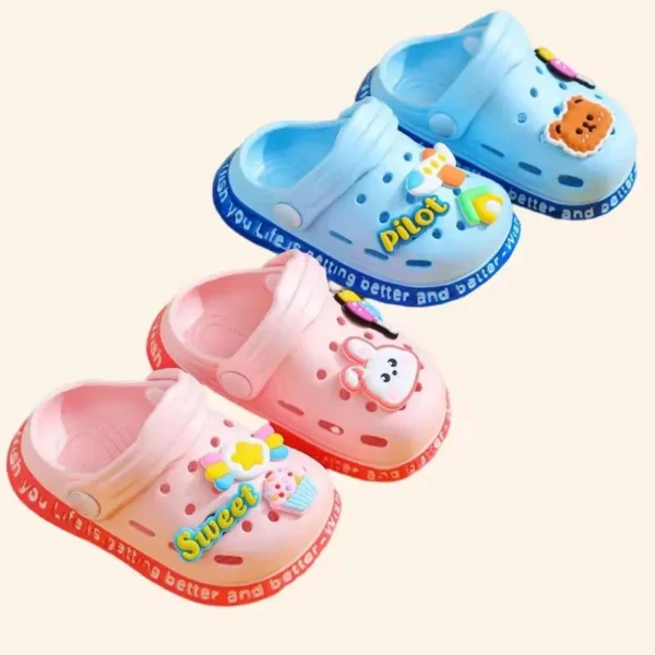 Summer Kids ShoesSandals Hole Children's Shoes Slippers Soft Anti-Skid Cartoon Design Hole Baby Shoes Sandy Beach For Boys Girls - Image 2