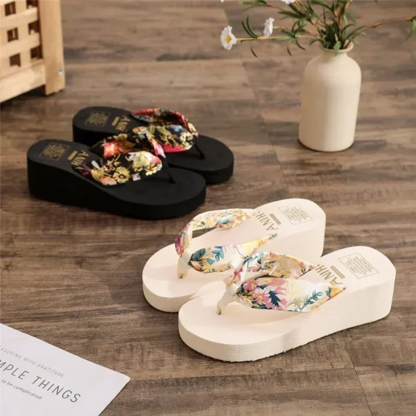 2024 Fashion Women Flip Flops Summer Beach Platform Slippers Casual Outside Wedges Sandals Summer Women Shoes - Image 3