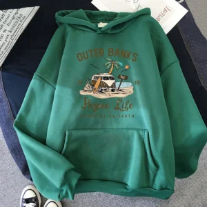 Fashion Retro Hoodie Women Harajuku Aesthetic Vintage Graphic Pogue Life Hoodies Unisex John B JJ Maybank Pullovers Sweatshirts