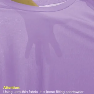 Women's Solid Color Ultralight Quick Dry Sport T-Shirt,Breathable Lightweight ,Running Gym Compression Shirt