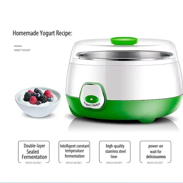 Yogurt Maker Mini Automatic Yogurt Machine Household DIY Yogurt Tools Kitchen Appliances Stainless Steel Tank Appliances Yogurt - Image 3