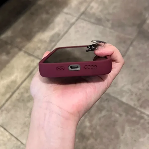 new wine red love liquid silicon case for iphone 15 14 13 12 11 pro max plus x xs xr Camera protection bumper back cover coffee - Image 3