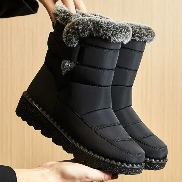 Women's Boots 2024 Trend Winter Shoes For Woman Winter Boots Ankle Low Heels Botas Mujer Waterproof Snow Boots With Fur Shoes - Image 2
