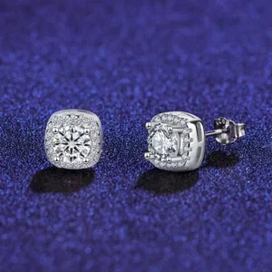 3pcs Suit Necklaces Simulated Flash Mosang Diamond Earring Women's Pendant Ornaments