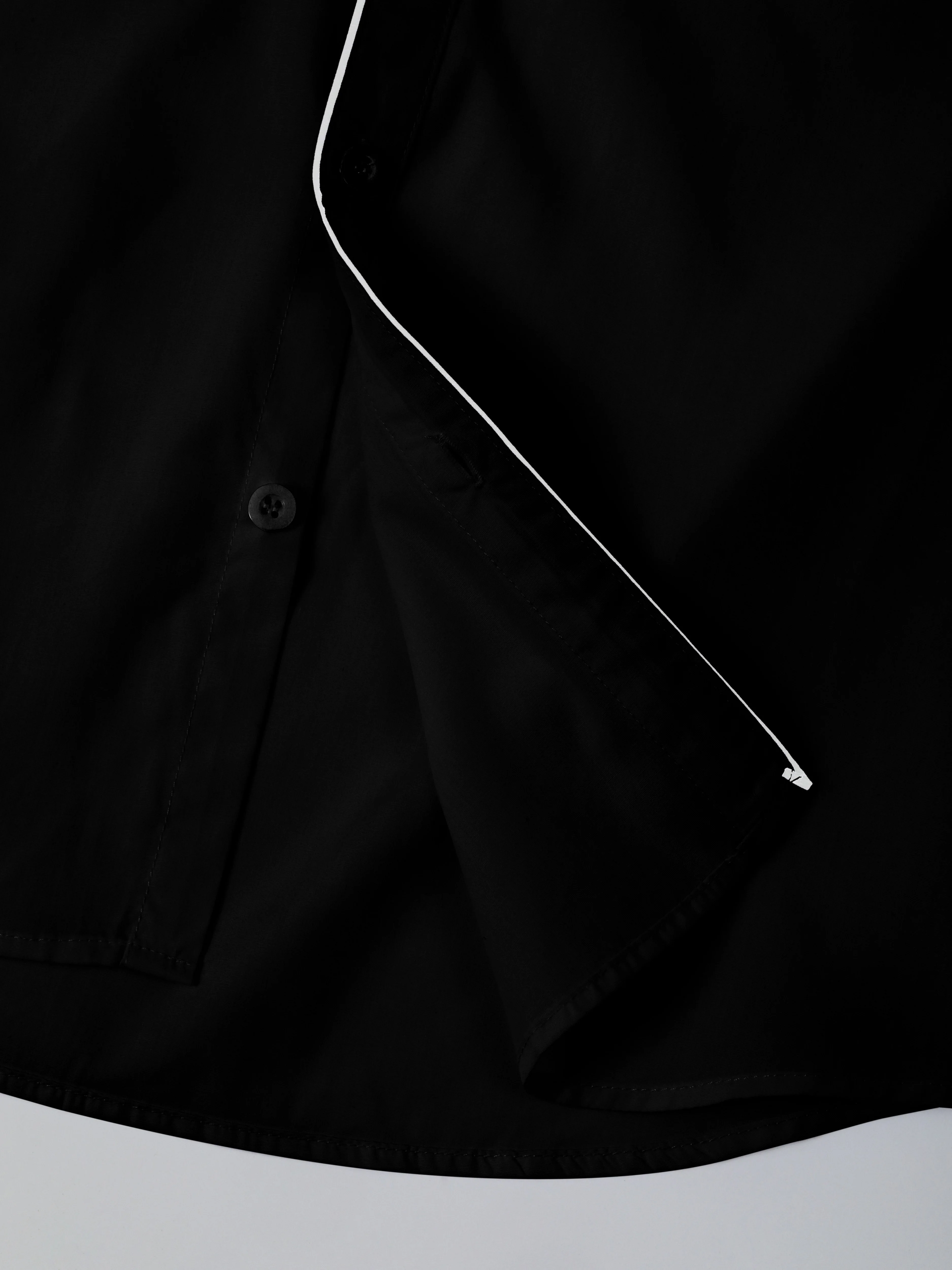 Spring and autumn men's long-sleeved solid color shirt, stand-up collar comfortable button-down fashionable slim shirt - Image 4