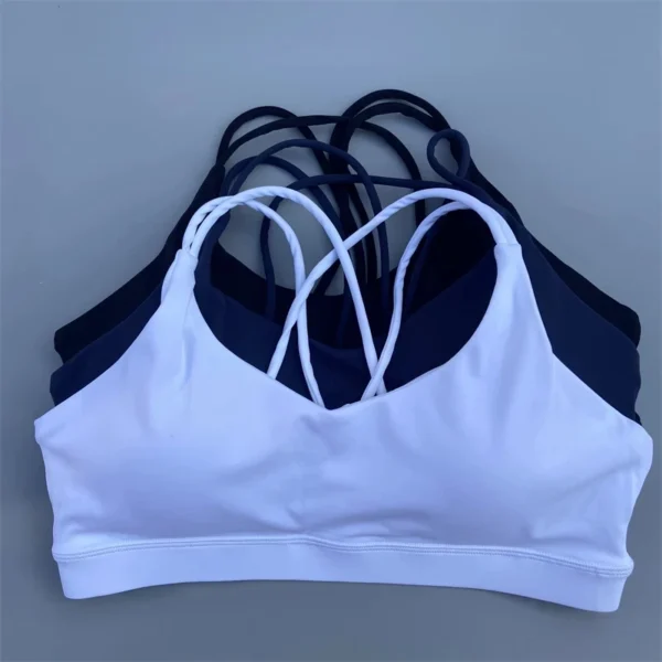 Solid Color soft high strength Women Fitness Bra Tight Sport Top Comprehensive Training Gym Yoga Underwear Tight With Chest Pad - Image 2