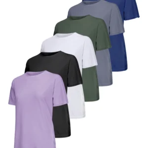 Women's Solid Color Ultralight Quick Dry Sport T-Shirt,Breathable Lightweight ,Running Gym Compression Shirt