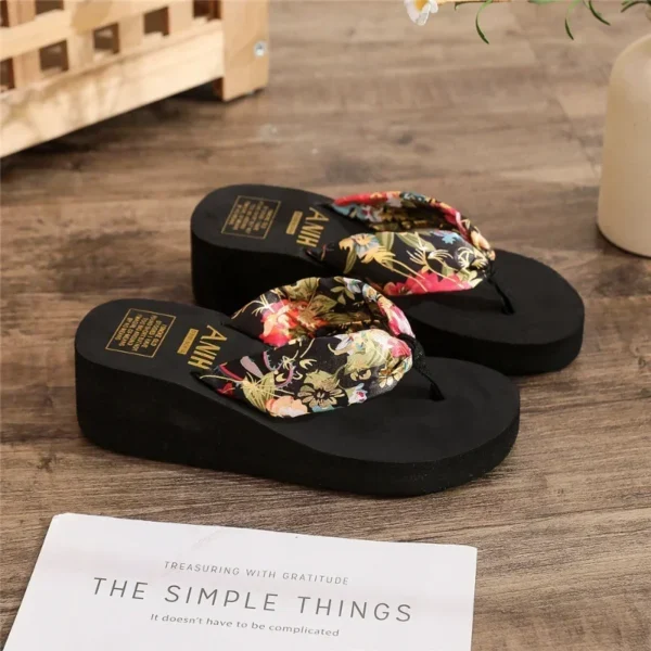 2024 Fashion Women Flip Flops Summer Beach Platform Slippers Casual Outside Wedges Sandals Summer Women Shoes - Image 2