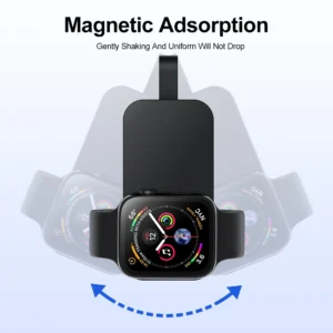 Magnetic Wireless Chargers With 1000 mAh Power Bank Portable Wireless Charging Station For iWatch 9/8/Ultra/Ultra 2/SE