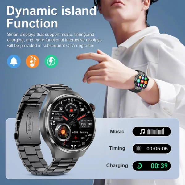 New GPS Smart Watch Men For Huawei Watch 4 Pro 360*360 HD Screen Heart rate Bluetooth Call IP68Waterproof Blood Sugar Smartwatch - Image 4