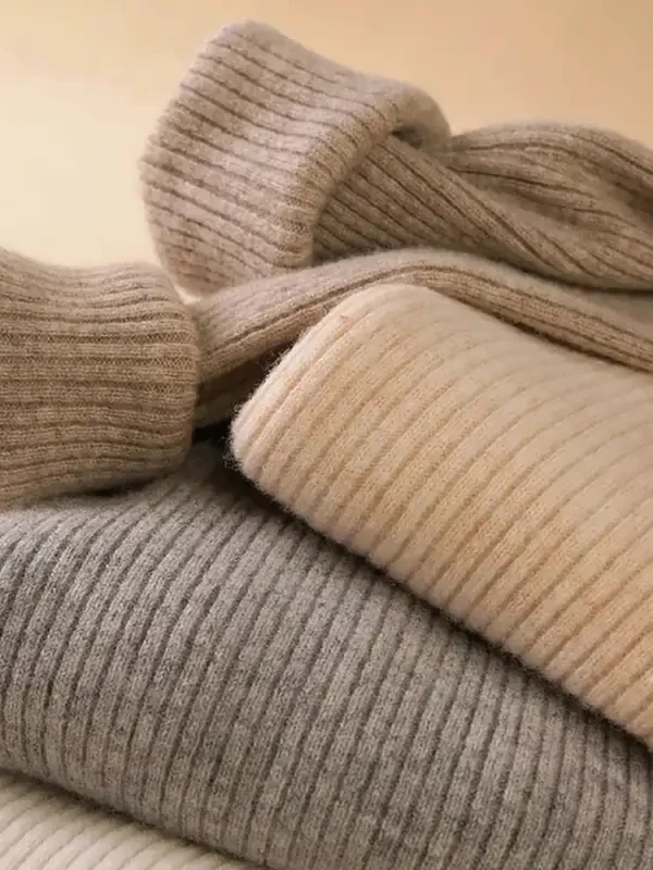 Women Fall Turtleneck Sweater Knitted Soft Pullovers Cashmere Jumpers Basic Soft Sweaters For Women 2024 Autumn Winter - Image 6