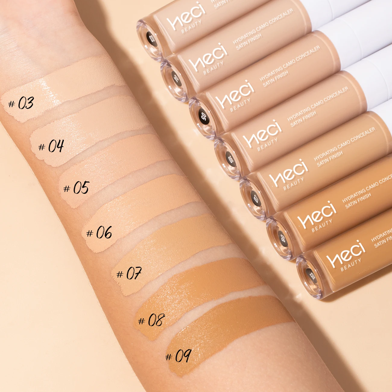 Waterproof Liquid Concealer Full Coverage, Matte Finish Long-Wearing Brightening Concealer, Multi-Use Facial Concealer Makeup - Image 5