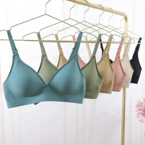 Latex Jelly Underwear Seamless Bras for Woman Wireless Sleep Removable Padded Bralette One Piece Brassiere No Wire Comfortable - Image 5