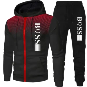 Men Clothing Spotted Sweatshirt Suit Hoodie and Pants Suit Mens Fashion Suits Men's Winter Clothes New Two Piece Set