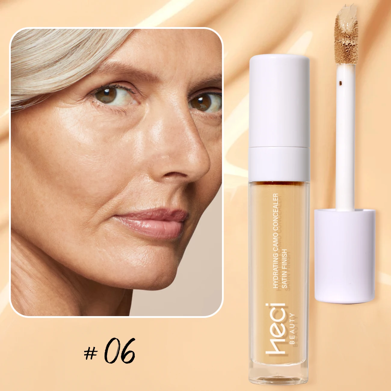 Waterproof Liquid Concealer Full Coverage, Matte Finish Long-Wearing Brightening Concealer, Multi-Use Facial Concealer Makeup - Image 2