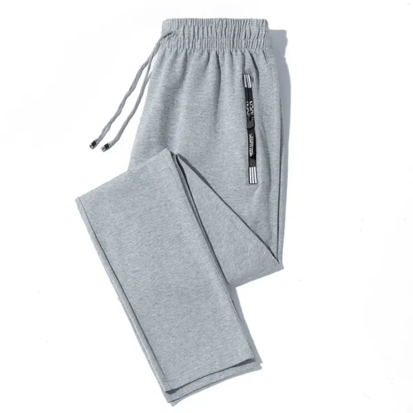 Ice Silk Men's Pants 2023 Summer New Black Gray Thin Business Casual Pants Outdoor Elastic Breathable Straight Leg Sweatpants - Image 4