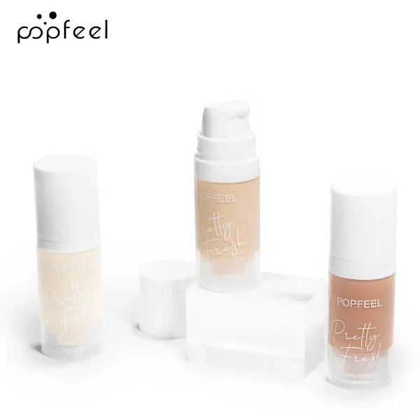 POPFEEL Liquid Foundation, 1Pc Long-Wearing Face Makeup Product Moisturizing Foundation Concealer - Image 6
