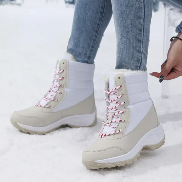 Ankel Boots for Women Winter Outdoor Warm Snow Boots Chunky Platform Waterproof Non-slip Warm Shoes Woman Boots Plus Size Casual - Image 6
