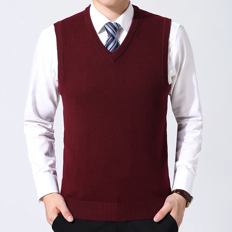 Men's Casual Sweater Vest Warm and Comfortable Vest in Autumn and Winter - Image 3