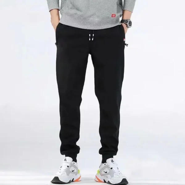 Winter Lambswool Warm Casual Pants Men's Fitness Jogging Sweatpants Male Solid Drawstring Bottoms Fleece Straight Trousers M-5Xl - Image 5