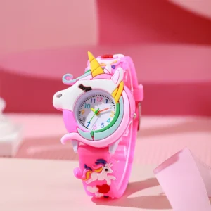 Carton Silicone Gift Watch for Boys and Girls Cute Colorful Lovely Kids Wristwatch