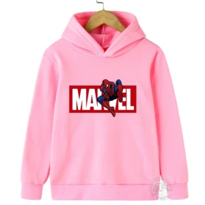 Spider-Man Kids Hoodie Kids Girls Clothing Fashionable Baby Boy Clothes Autumn Warm Sports Tops Back to School Gift