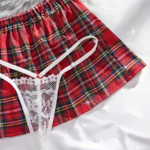 Erotic Sexy Student Uniform Bra And Panty Set Underwear Transparent Bra Exotic Sets Sexy Thong Woman Porn Lingerie Women Set