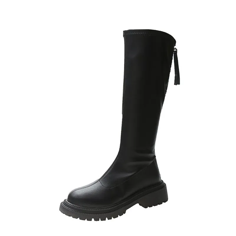 Boots Women's Shoes Long Boots Autumn and Winter Knight Boots 2021 New Bootsn Thin Autumn Fleece-Lined European and American... - Image 5