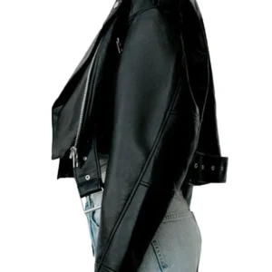 Fitaylor Women Faux PU Leather Jacket Casual Lady Lapel Zipper Short Leather Jacket High Street Motorcycle Coat