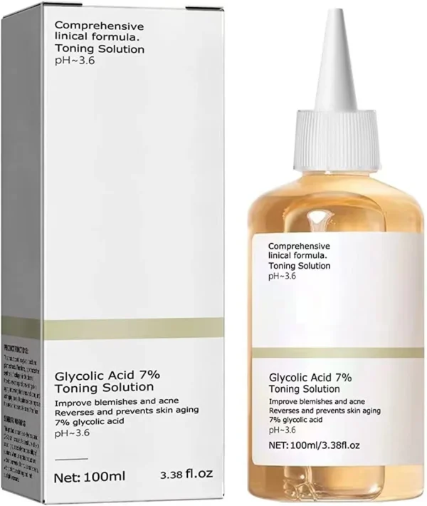 100ml Glycolic Acid 7% Toning Solution To Remove Acne and Moisturize Skin Rejuvenating Lotion