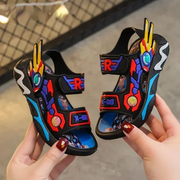 Disney Boys Sandals Summer Kids Shoes Toddler Baby Boys Sandals Infant Casual Beach Children Outdoor Black Shoes - Image 3