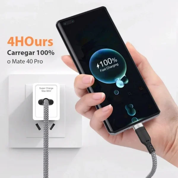 Extended 5-Meter Type-C USB Android 5A Super- Charging Cable Suitable For Huawei, Xiaomi, Vivo, And Leeco Phone Data Cable - Image 5