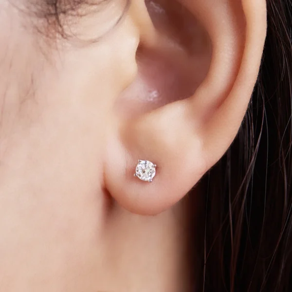 Kuololit 2.4CT OEC Moissanite Stud Earrings for Women Solid 925 Sterling Silver Brillant Cut D VVS Solitaire for Christmas Fine - Image 5