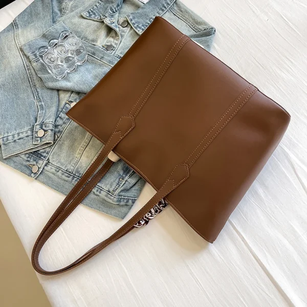 Women's bag New summer black handbag large capacity shoulder bag niche commuter woman bag Tote bag - Image 2
