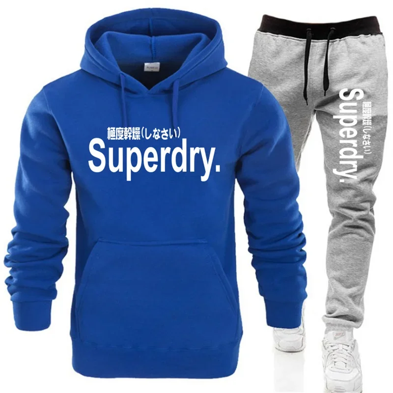 Mens Sweatshirt Sets Hoodie+Sweatpants 2 Piece Suits Casual Womens Kawaii Streetwears Fashion Luxury Tracksuit Outfit - Image 2