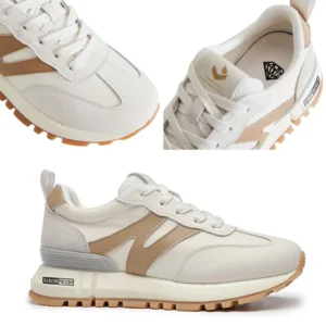SOMILISS Genuine Leather Women Sneakers Lace-Up Round Toe Suede Leather Patchwork Ladies Casual Sneakers Designer Brand Shoes