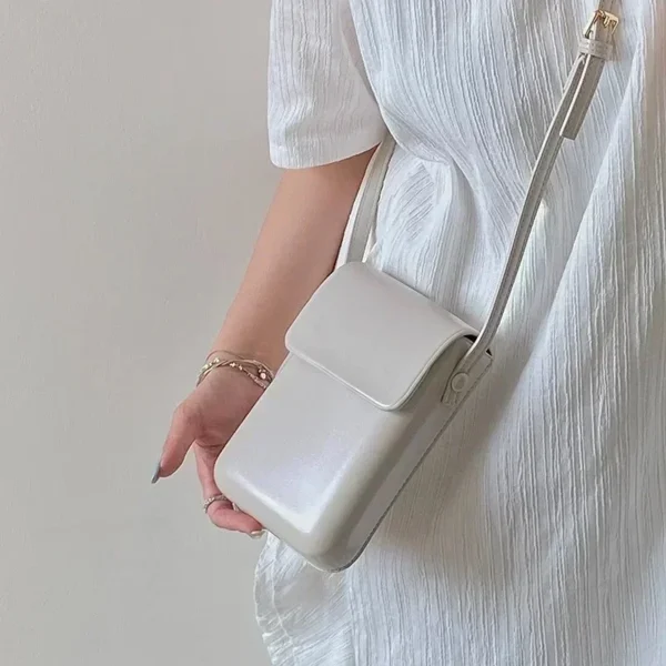 2024 Flap Crossbody Bags Women Mini PU Leather Shoulder Purses and Handbags for Girls Ladies Phone Simple Solid Designer Bag - Image 4